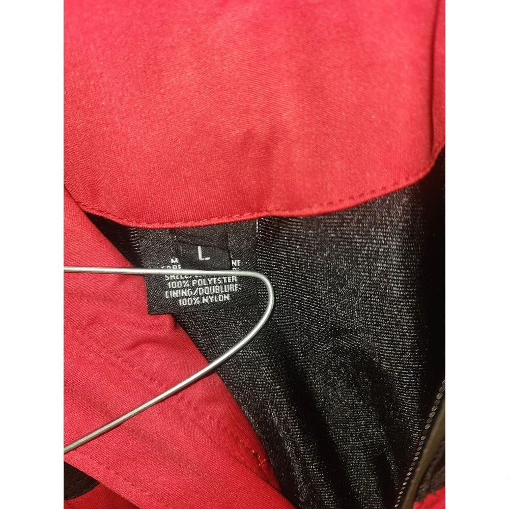Mens Sun Mountain RainFlex Waterproof Golf Bomber jacket Red Black trim size L